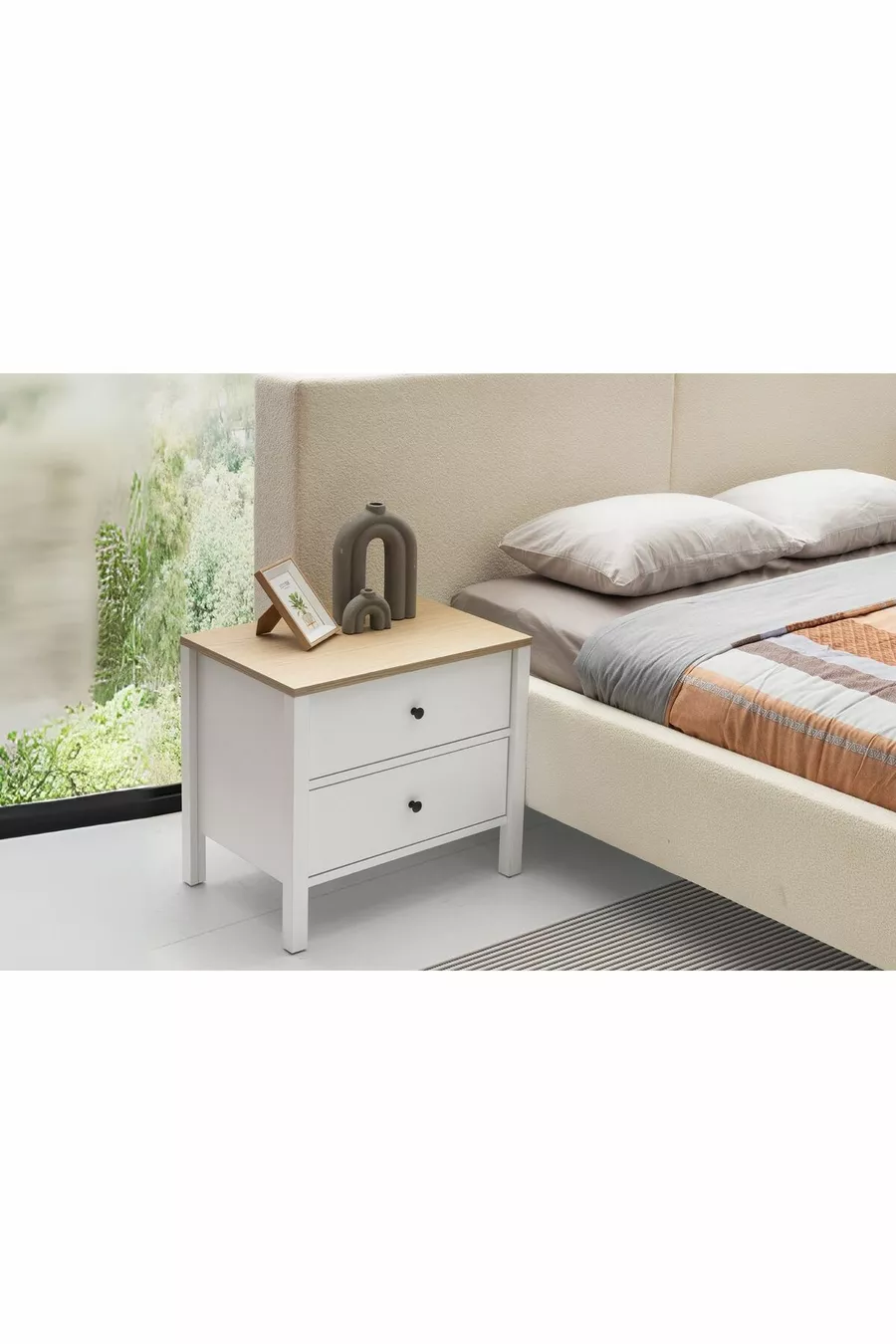 Ensemble de chambre à coucher Mony White 5 portes
