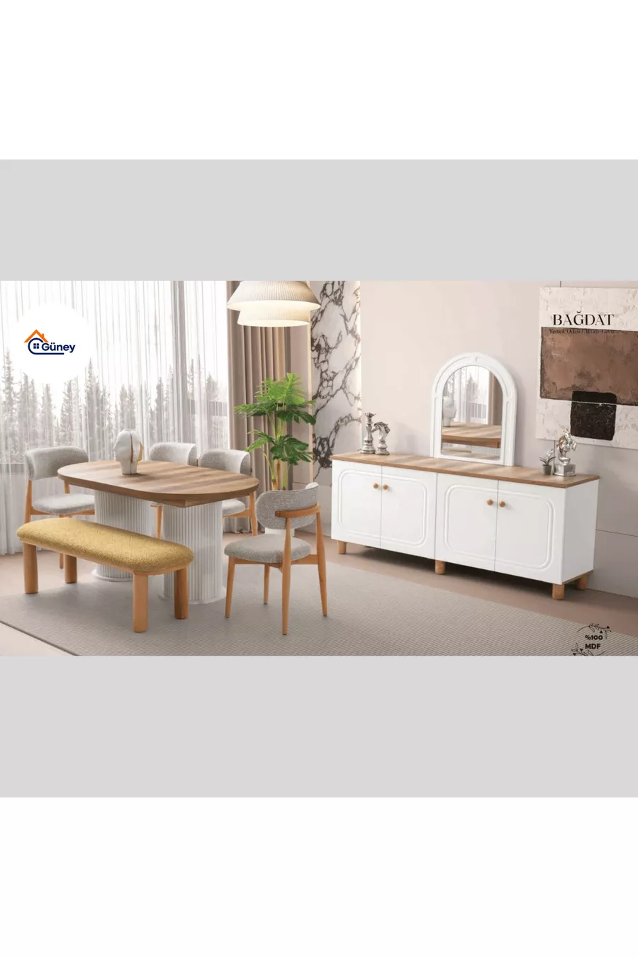Set Camera da Letto e Sala da Pranzo Pacchetto Matrimoniale