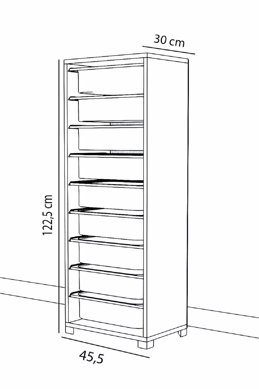 Toy Cabinet with 9 Baskets Multi-Purpose Cabinet - Colorful