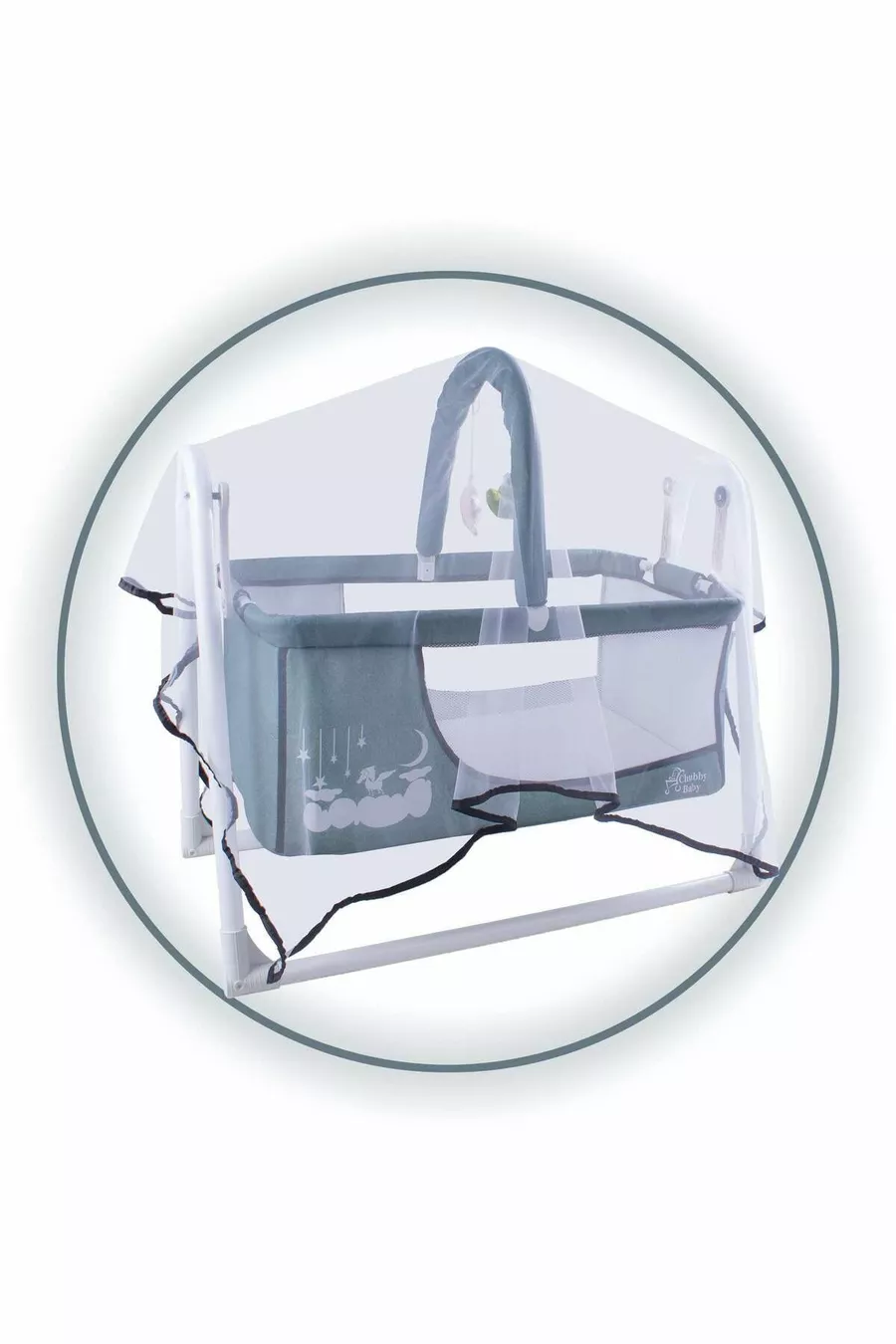 Lit de bébé Candy Panier, lit portable à côté de la mère, vert