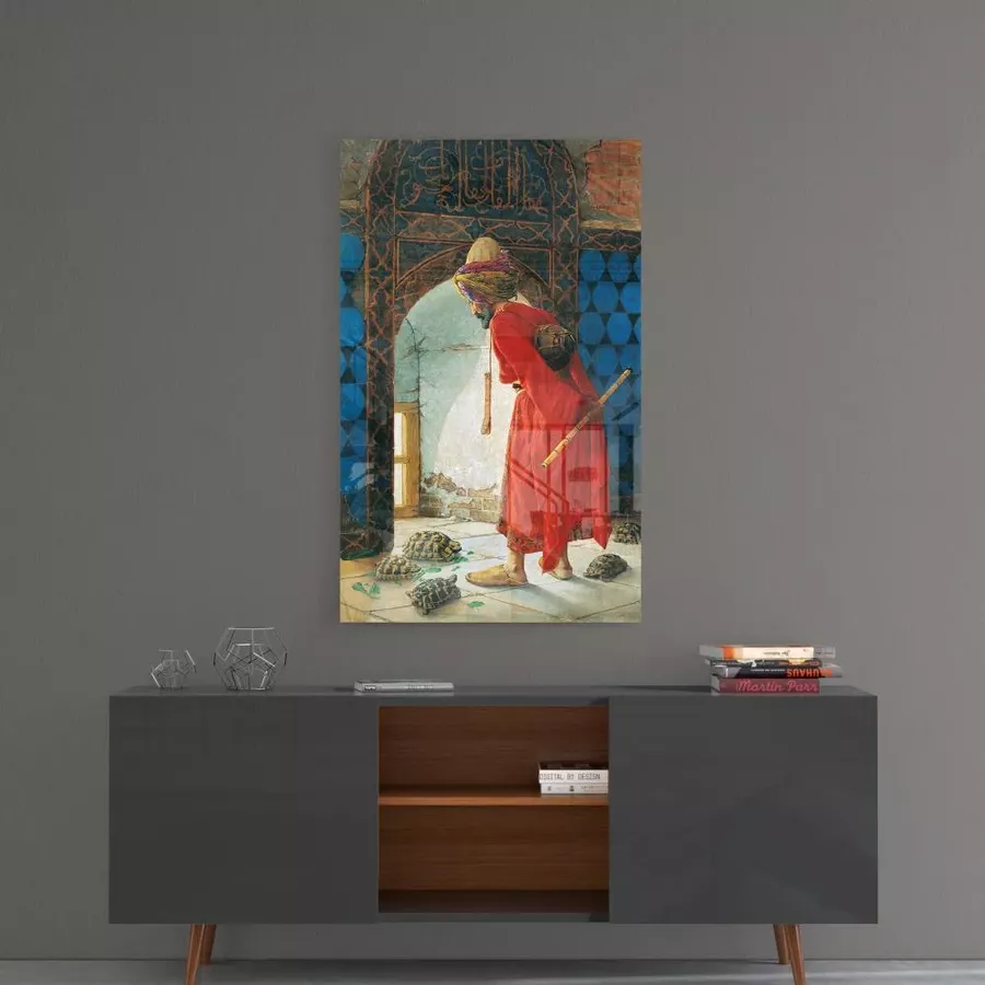 Peinture sur verre Dompteur de Tortues