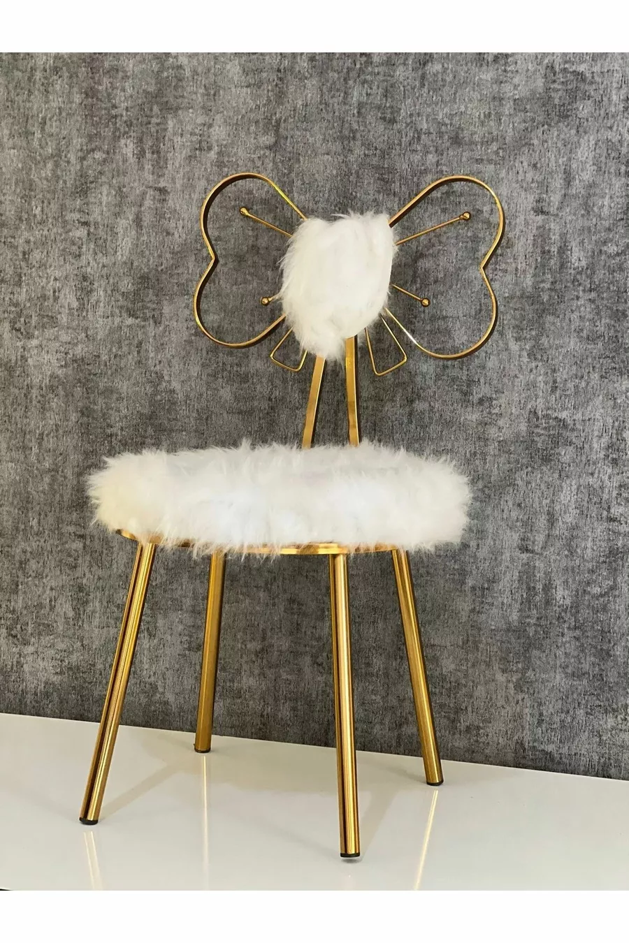 Chaise Papillon Tekstil Ea Concept Chaise Princesse Chaise de Maquillage 2 Ans Blanche Classique