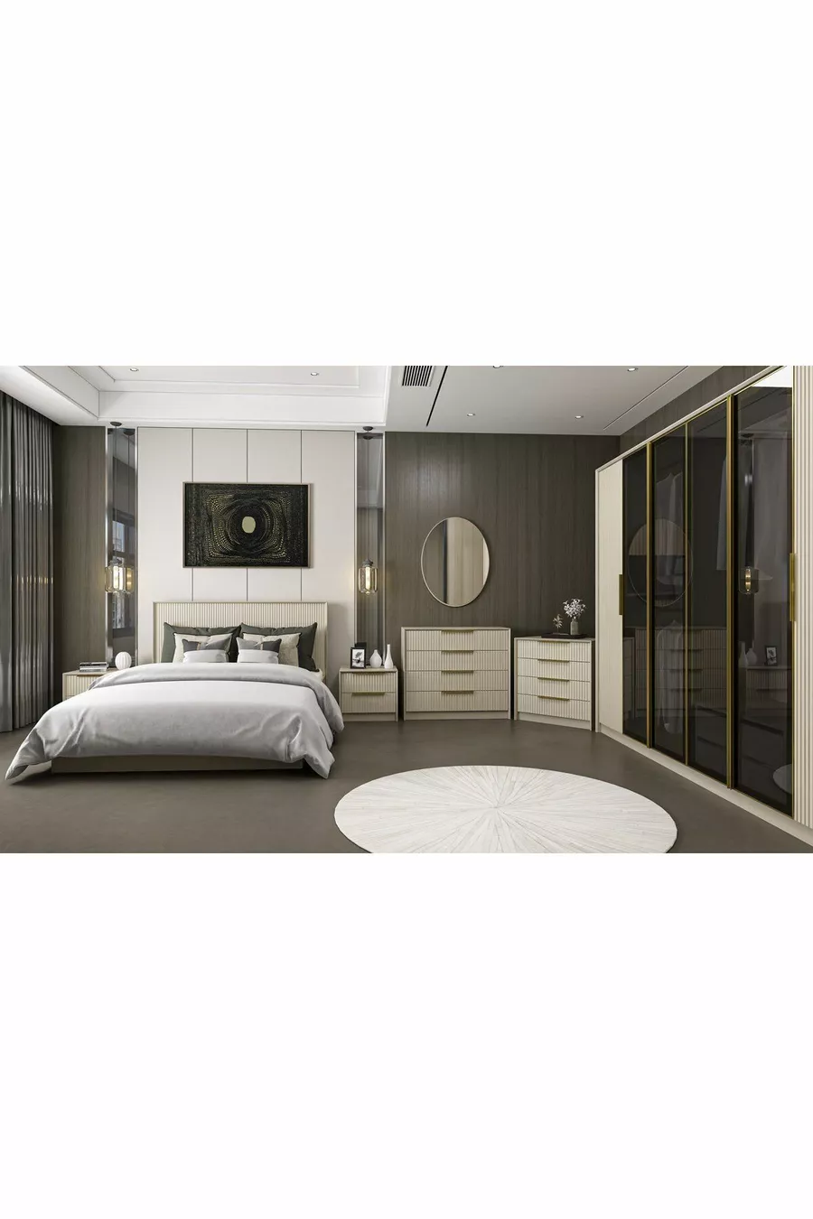 Спальный гарнитур Kale Luxe - песчаник - набор 2
