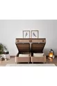 W. Cotton Cm Double Bed Mattress Base Headboard Set - Fabric Base, Headboard, and Bed Set