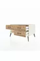 Commode Kronos 3 tiroirs Pierre de lune/Pin