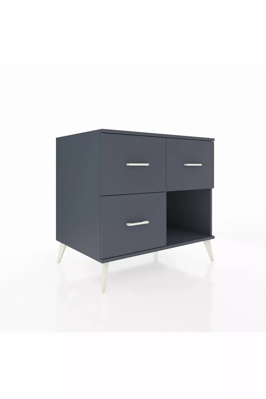 Commode Kronos 3 tiroirs Anthracite-Anthracite