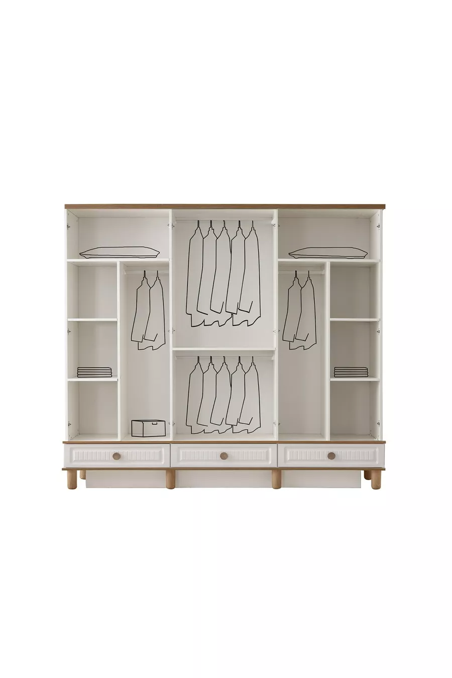 ENSEMBLE DE CHAMBRE À COUCHER IRMAK À BASE DE MDF