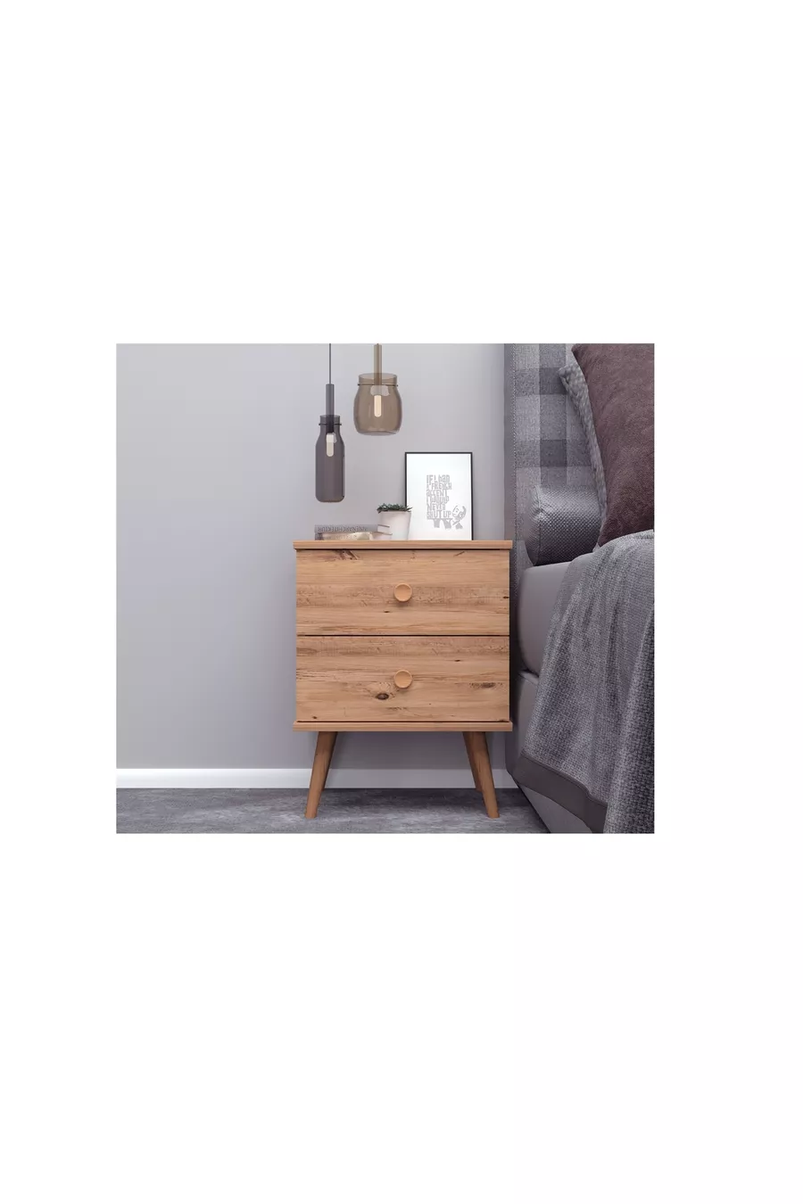 Commode Milas, pieds en bois, pin de l'Atlantique