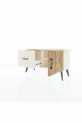 Commode Arges avec une étagère, un tiroir et une porte, coloris Pierre de Lune-Pin/Pierre de Lune