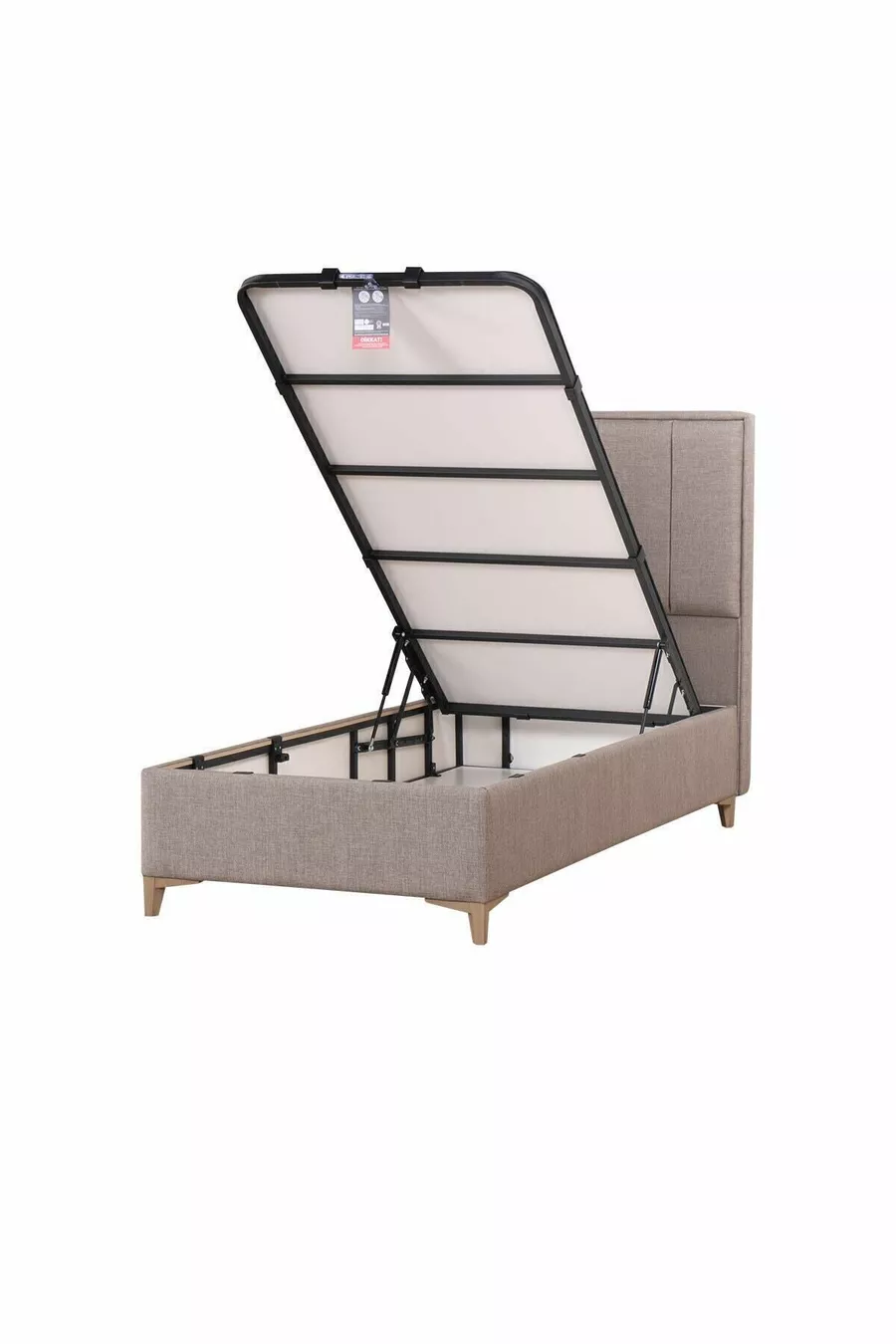 Gold Therapy Bettgestell mit Kopfteil Set mit Stauraum Braun (BETT NICHT INKLUSIVE)