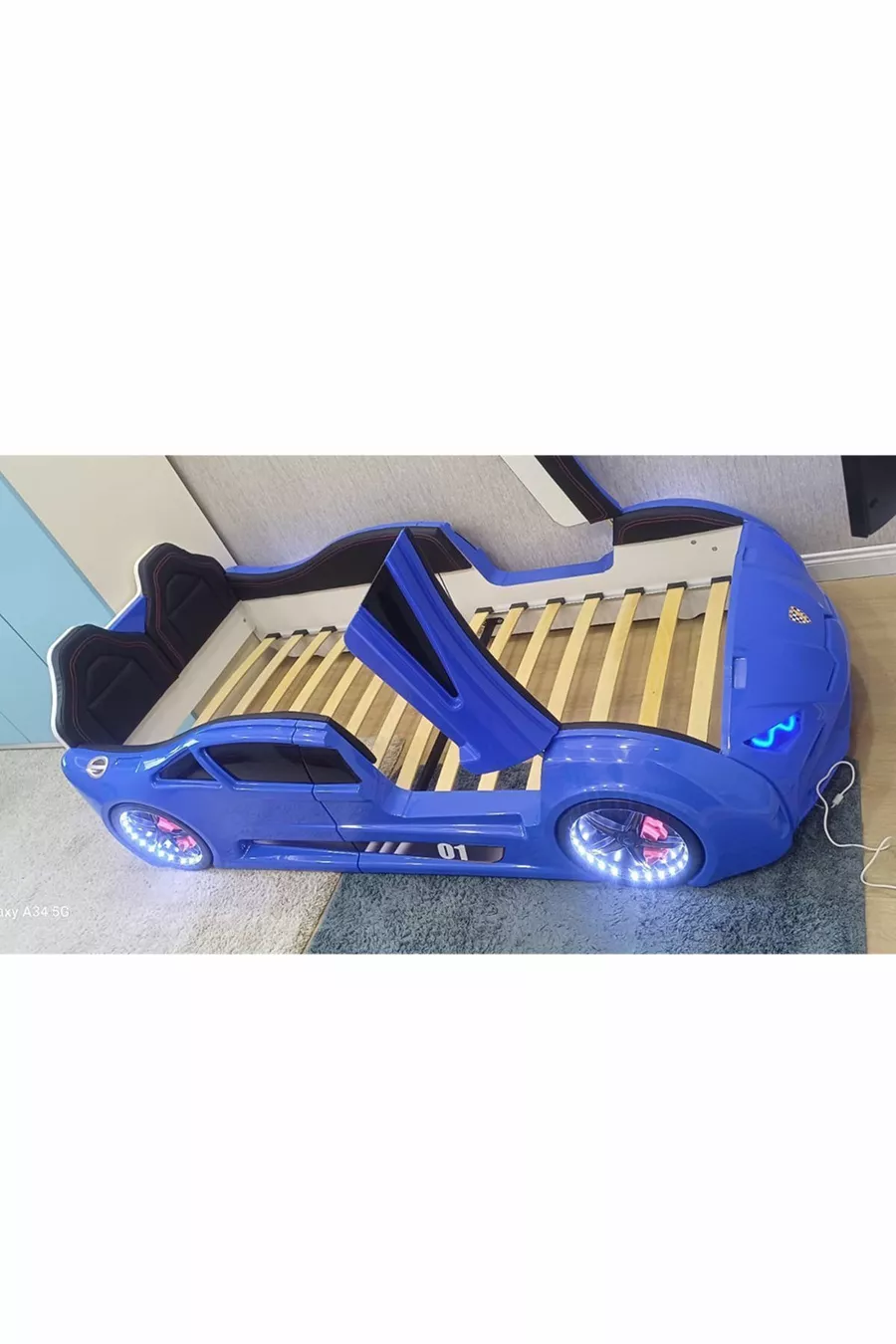 Supercarbeds - Rs - BMW - Lit voiture Lit Voiture - Extrême - Portes s'ouvrant vers le haut - Bleu
