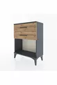 Arges Commode 2 Drawer Anthracite-Pine