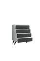 Suvera 4-Drawer Dresser White-Anthracite