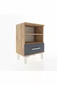 Arges Commode 2-Shelf Single Drawer Pine-Anthracite