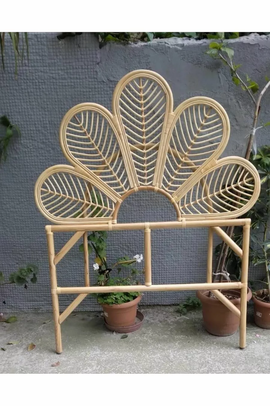 Tête de lit simple en bambou