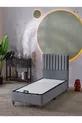 Ezgi Set Singolo (Rete+Testiera+Materasso) 3 Pezzi (Grigio)