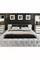 Double Bed Base Headboard Snowflake Color White