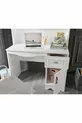 % Bureau de travail MDF Lisa Blanc (UNITÉ SUPÉRIEURE INCLUSE)