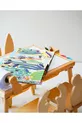 Holz-Sinnes-Aktivitätstisch für Kinder + 1 Stuhl-Set (mit Geschenk-Rollenpapier)