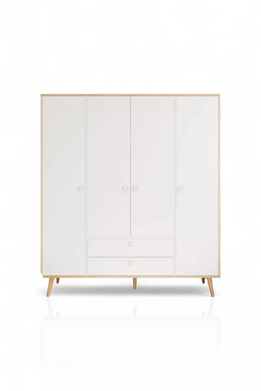 Armadio Tema 4 con Cassetto e Anta – Guardaroba | Design Scandinavo, Marrone  cm