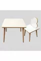 Witte Ybulut Kinder Tafel en Stoel Set Activiteitentafel Bureau 1 Tafel 1 Stoel