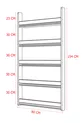 Bibliothèque pour enfants Montessori 5 étagères en MDF * Cm Blanc