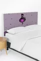 Housse de tête de lit pour lit avec coffre de chambre d'enfant motif princesse lilas