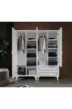 Armoire modulaire à 4 portes et 2 tiroirs, penderie - MDF de première qualité