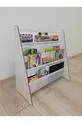 Bibliothèque en tissu Montessori pour maternelle, école, chambre d'enfant, en bois, lavable, blanc