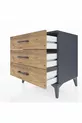 Commode Hyperion 3 tiroirs Anthracite-Cèdre