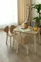 Brauner Montessori-Kinder Tisch und 2 Stühle