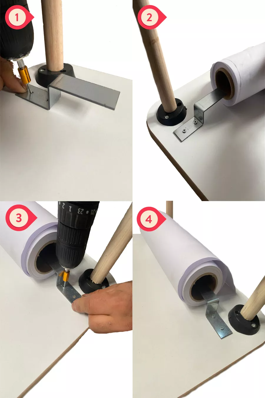 Verbindungsausrüstung inbegriffen mt Rollenbildpapier-Set, kompatibel mit Aktivitätstisch