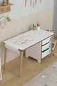Aktivitätentisch mit Papierrolle Kinderarbeitstisch Spielzeugschrank