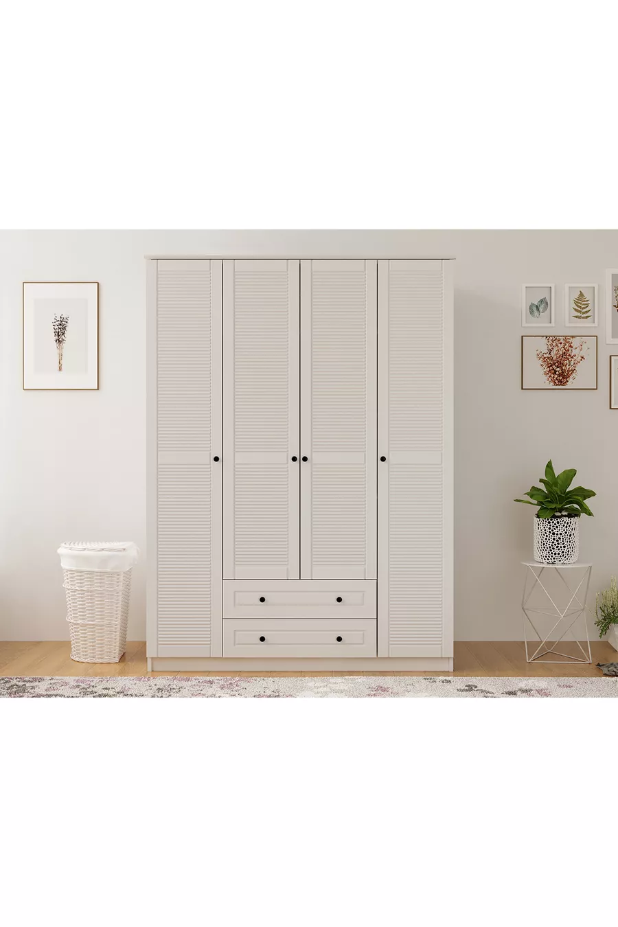Armoire Diva Country 4 portes 2 tiroirs
