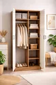 Plus 2 Deurs Kast met Planken en Kledingrail Atlantische Den-Dragonsteen