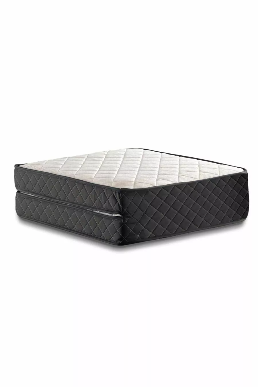 Lit pliant XL | Matelas à ressorts portable en deux parties et cadre de lit pliable
