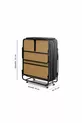 Lit pliant XL | Matelas à ressorts portable en deux parties et cadre de lit pliable