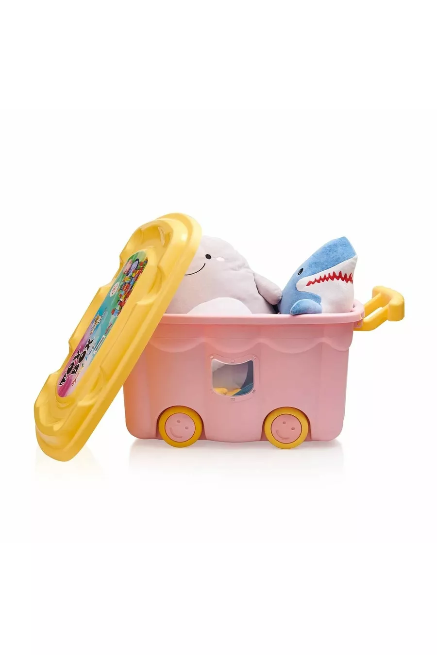 Wheeled Toy Box - Pink - Lt