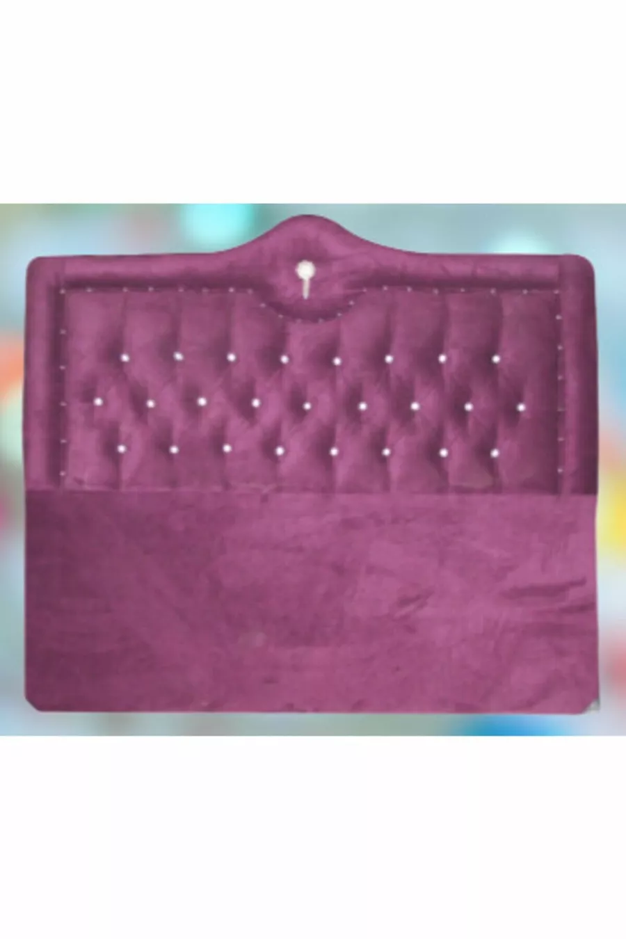 Tête de lit Alc Roi Fauve Mauve Tissu Matelassé cm Tête de lit Fait Main