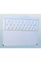 Titre Lit Double Modèle Cuir Synthétique Tissu Blanc Matelassé Rembourré Fait Main