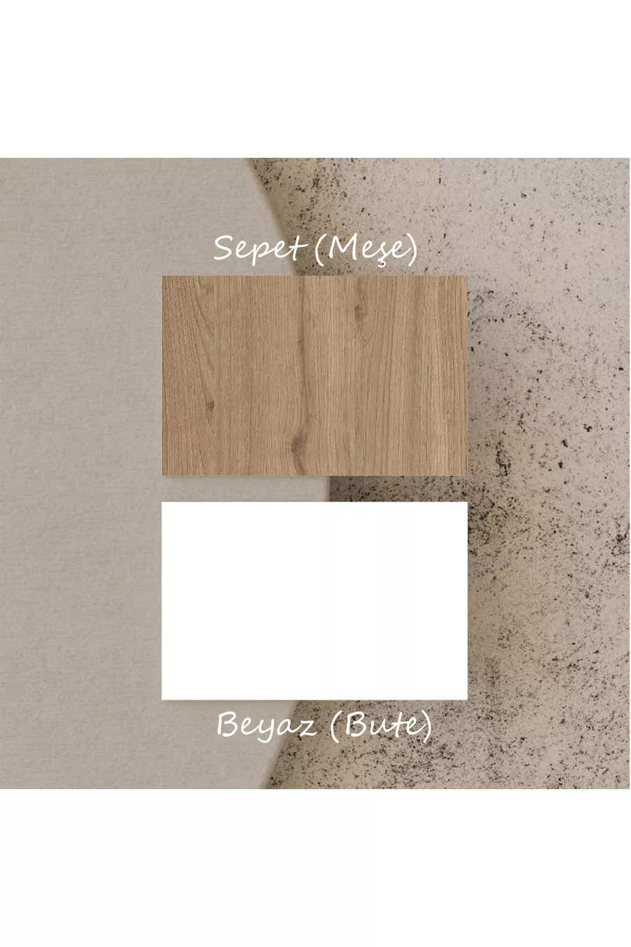 Vento 4-ladenkast met mand - Wit