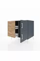 Kronos Dresser Single Shelf 2 Drawers 2 Doors Anthracite-Anthracite/Pine