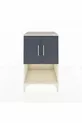 Commode Hyperion 2 étagères 2 portes Pierre de lune-Anthracite