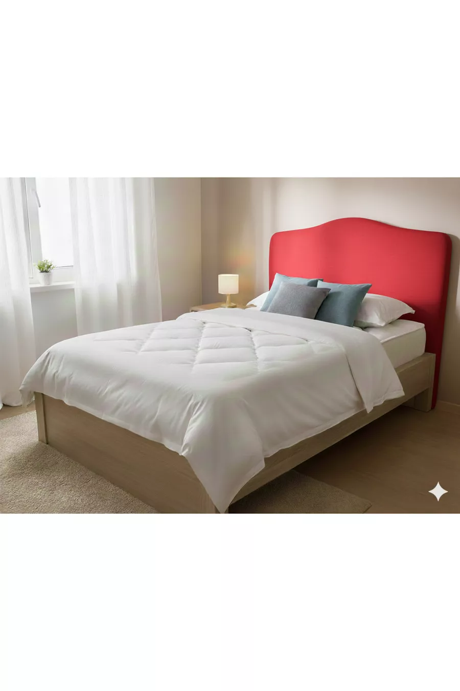 Bed Headboard Cover CM Red Color Elastic Stretch High-Quality Fabric