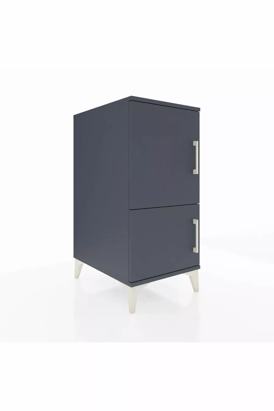 Chevet Kronos à 3 étagères et 2 portes Anthracite-Anthracite