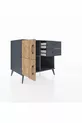 Kronos Kast Enkel Plank 2 Lade 2 Deuren Antraciet-dennen/Antraciet