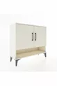 Commode Arges 2 étagères 2 portes Pierre de lune-Pierres de lune