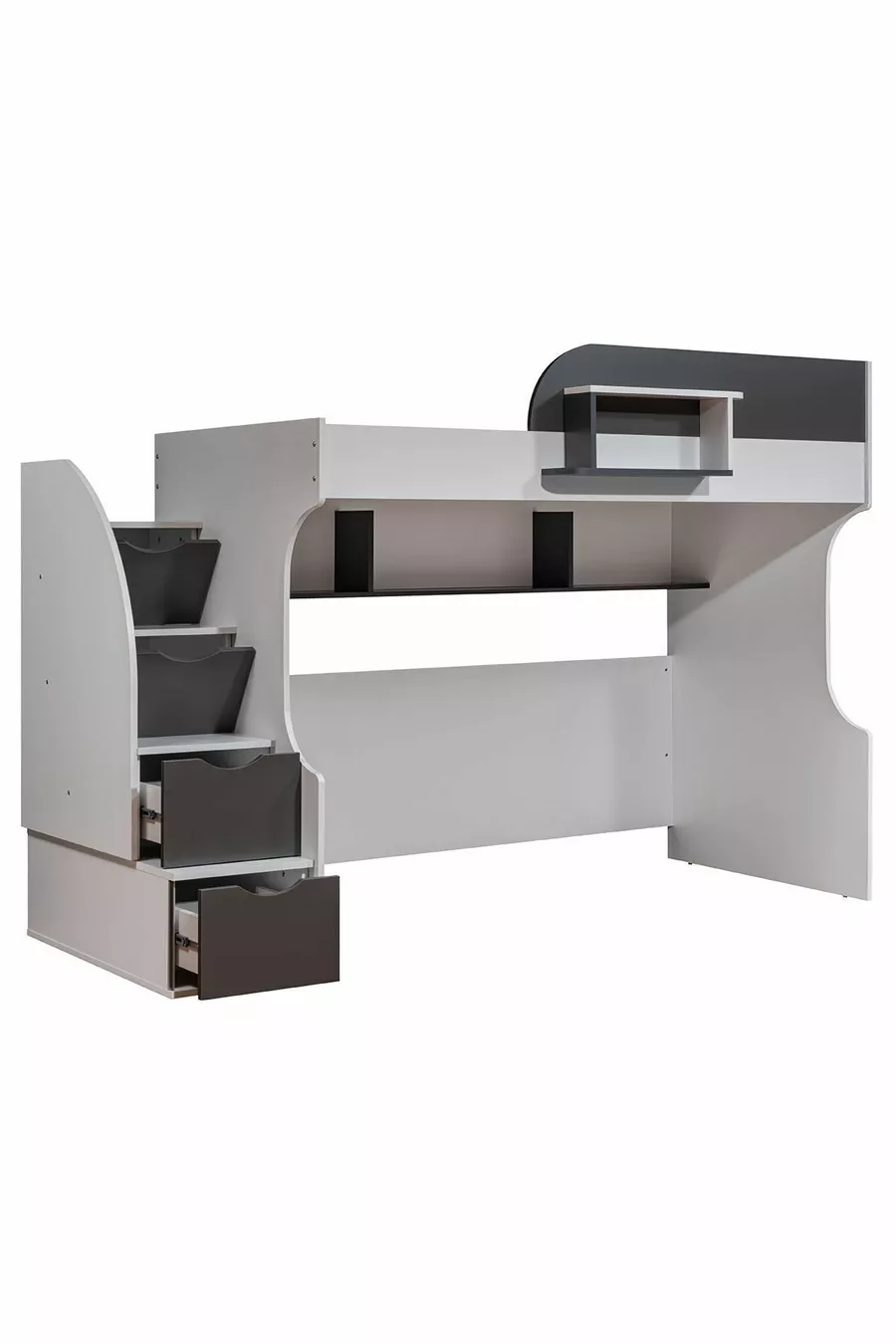 Etagenbett, Aura Etagenbett mit Schreibtisch, 2 Comfort-Matratzen