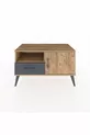 Commode Hyperion avec 2 étagères, 1 tiroir et 1 porte, Pin-Pin/Anthracite