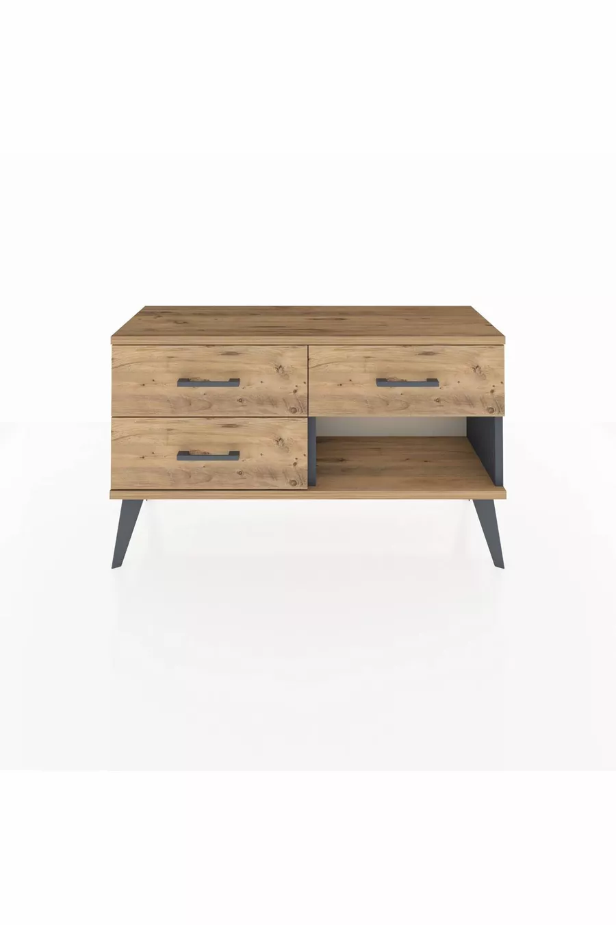 Arges Dresser 3 Drawers Anthracite-Pine